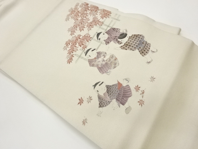 手描き童子模様名古屋帯 | 宗 sou::お茶道具・着物のお店